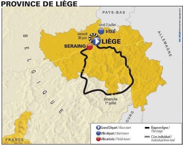 The Tour de France Grand Depart 2012 will be in the Ardennes