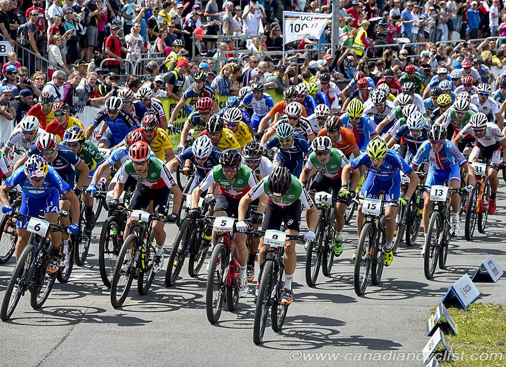 Team Switzerland at the front
