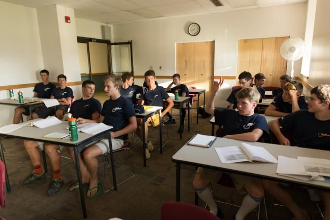 Each evening ends with a classroom session.