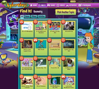 "Cyberchase" is a mathematics-focused show and website, here is it's "Find It" game.