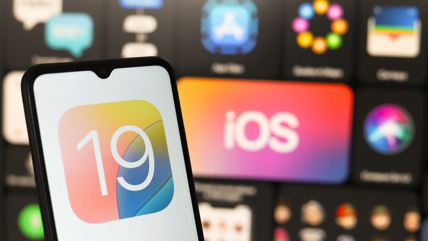 iOS 19 logo on an iPhone