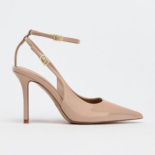 Zara Patent Effect Slingback High Heels 