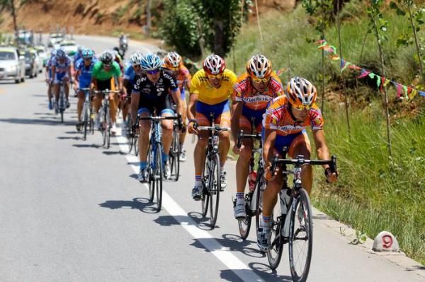 Radoslav Rogina and his Loborika team mates were pushing the pace to catch the leaders.