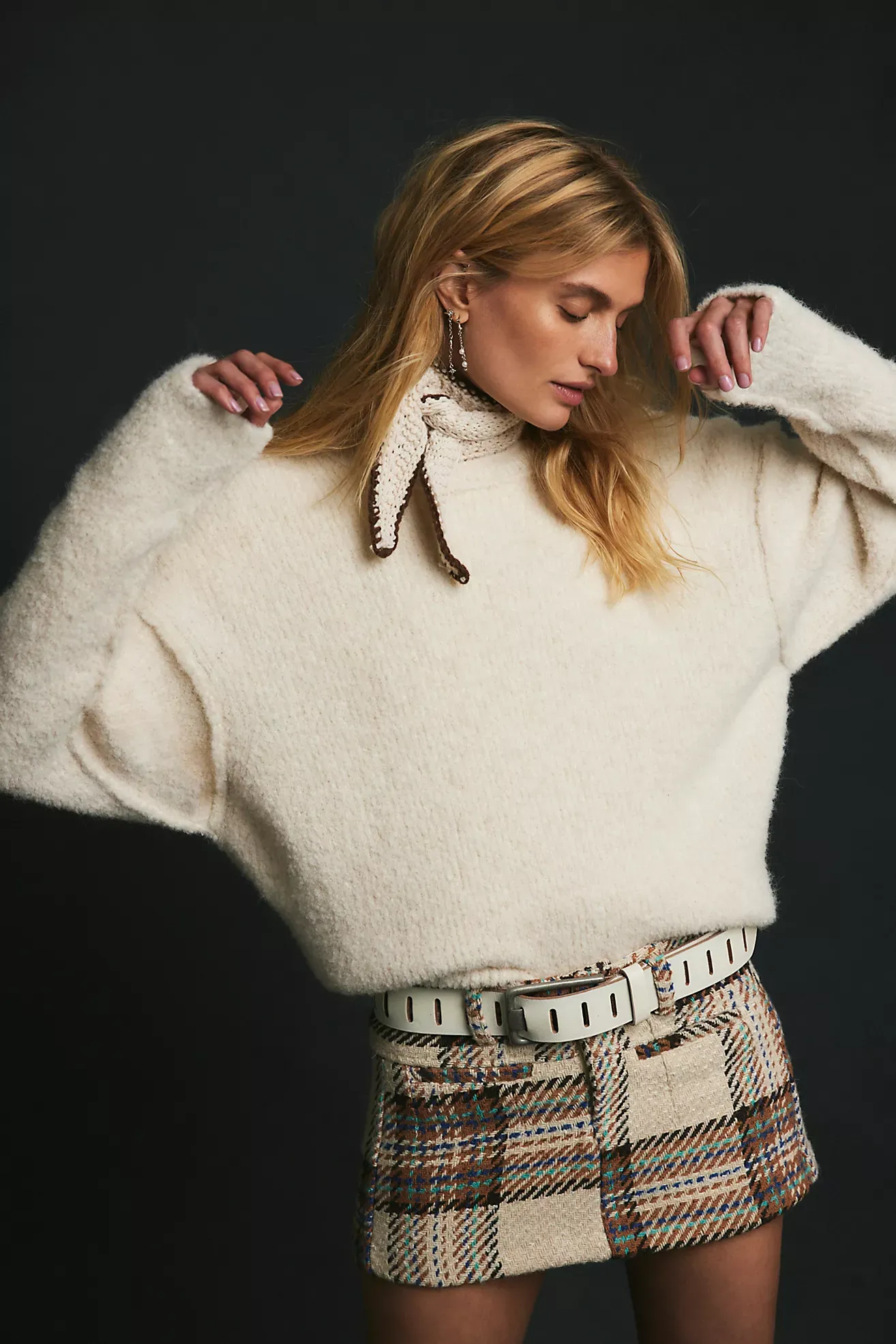 We the Free Mille-Fleurs Plaid Micro Skirt