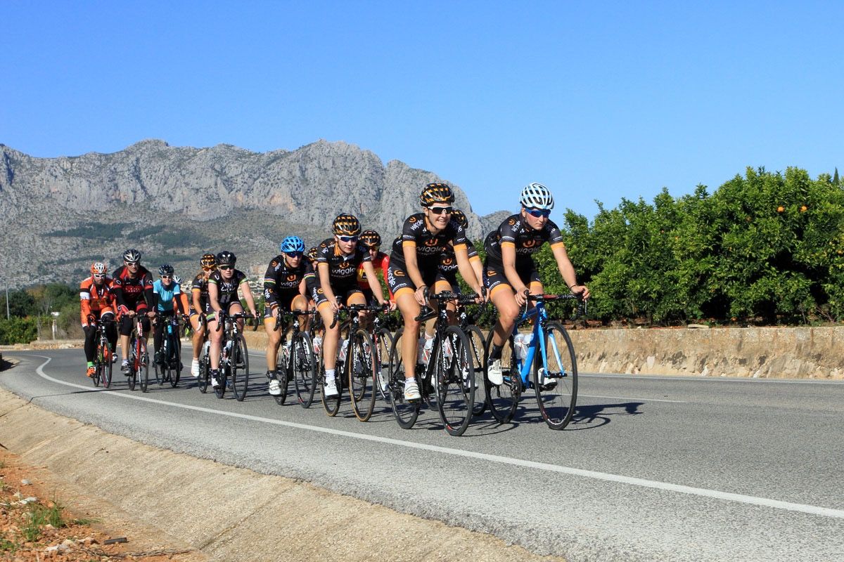 A few rider decide to jump on the back of the training ride