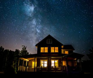 Stars over a house