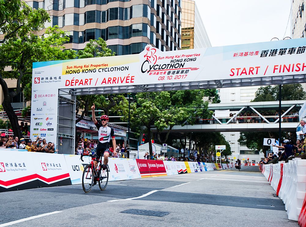 Matej Mohoric (UAE Team Emirates) wins the Hong Kong Cyclothon