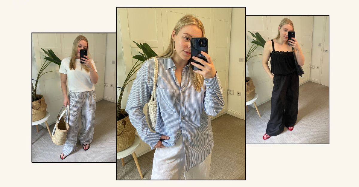 I Just Tried on the Reformation Fernando Linen Trousers