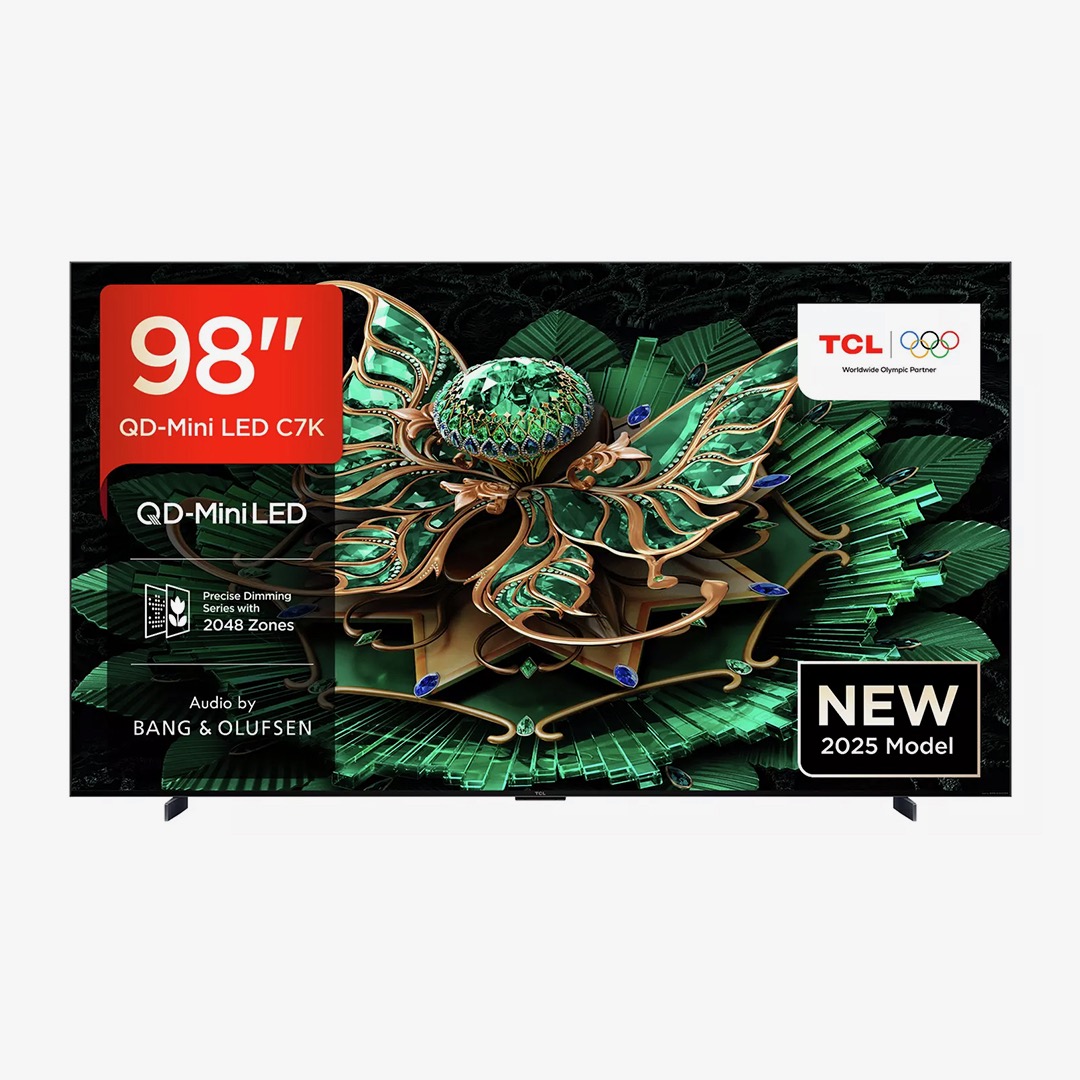 A TCL 98C7K TV on a white background.