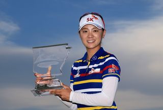 Na Yeon Choi holds the trophy