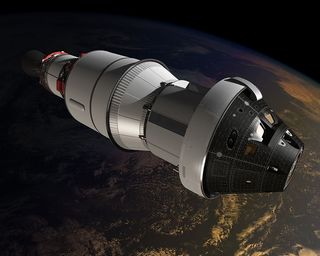 This artist’s concept shows the Orion crew module during its planned orbital test flight in 2014. Orion is the world’s first interplanetary spacecraft, capable of transporting up to four astronauts beyond low-Earth orbit on long-duration, deep-space missions to destinations such as asteroids, the moon, or Mars.