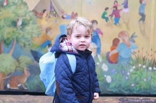 Prince George on his first day of nursery in 2016
