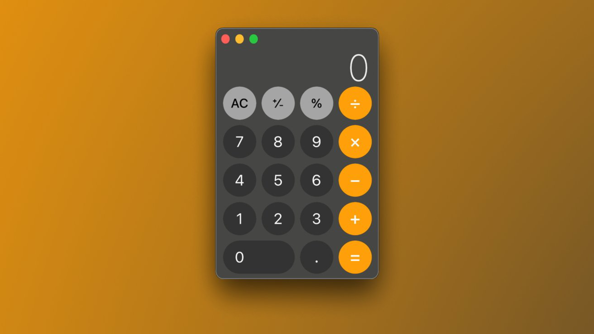 macOS 15 Calculator app rendering