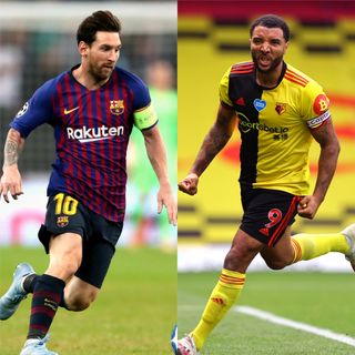 Lionel Messi and Troy Deeney