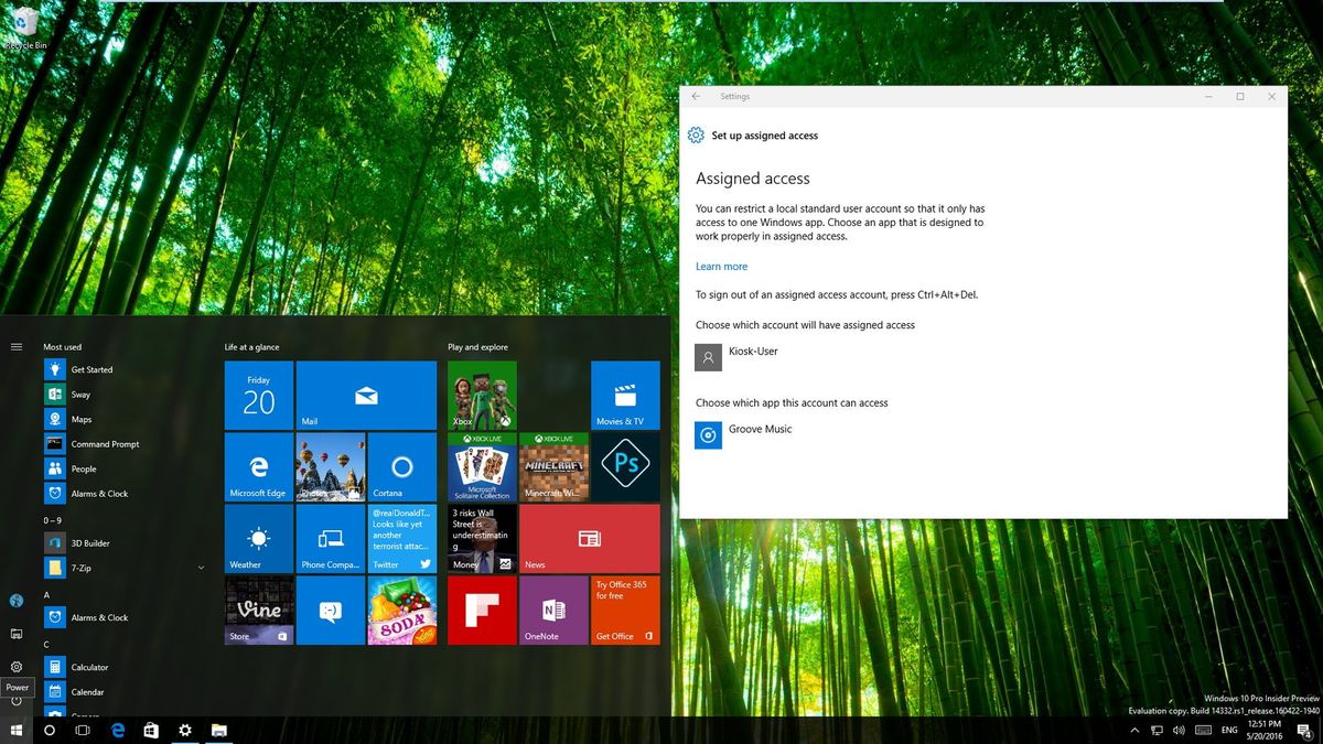 How to set up Assigned access on Windows 10 to restrict users to a single app
