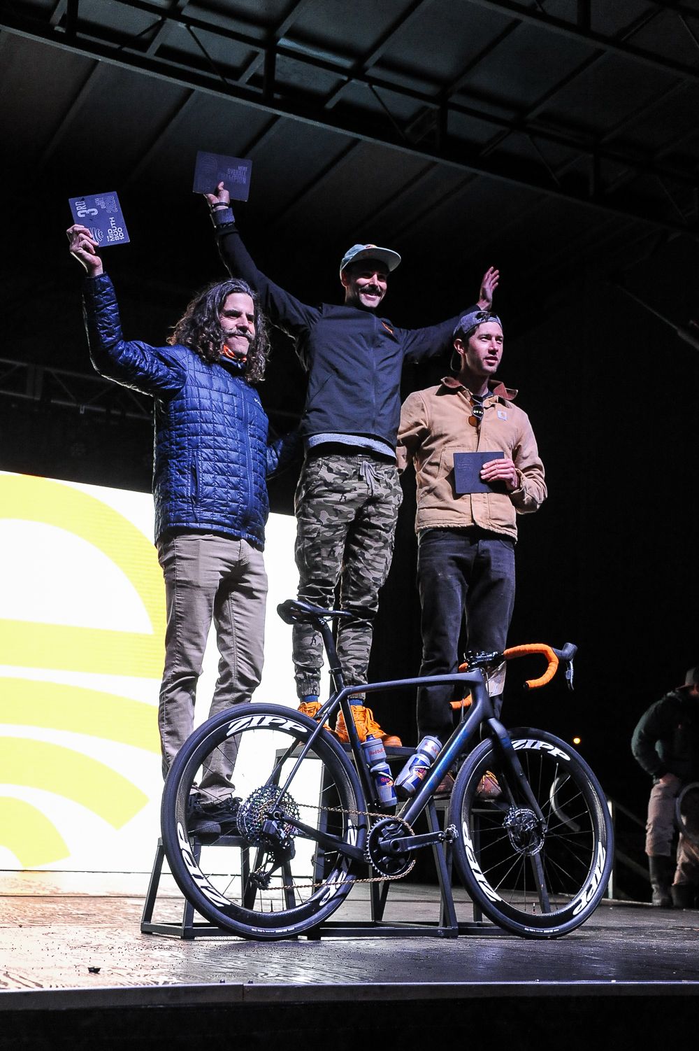 The men's podium