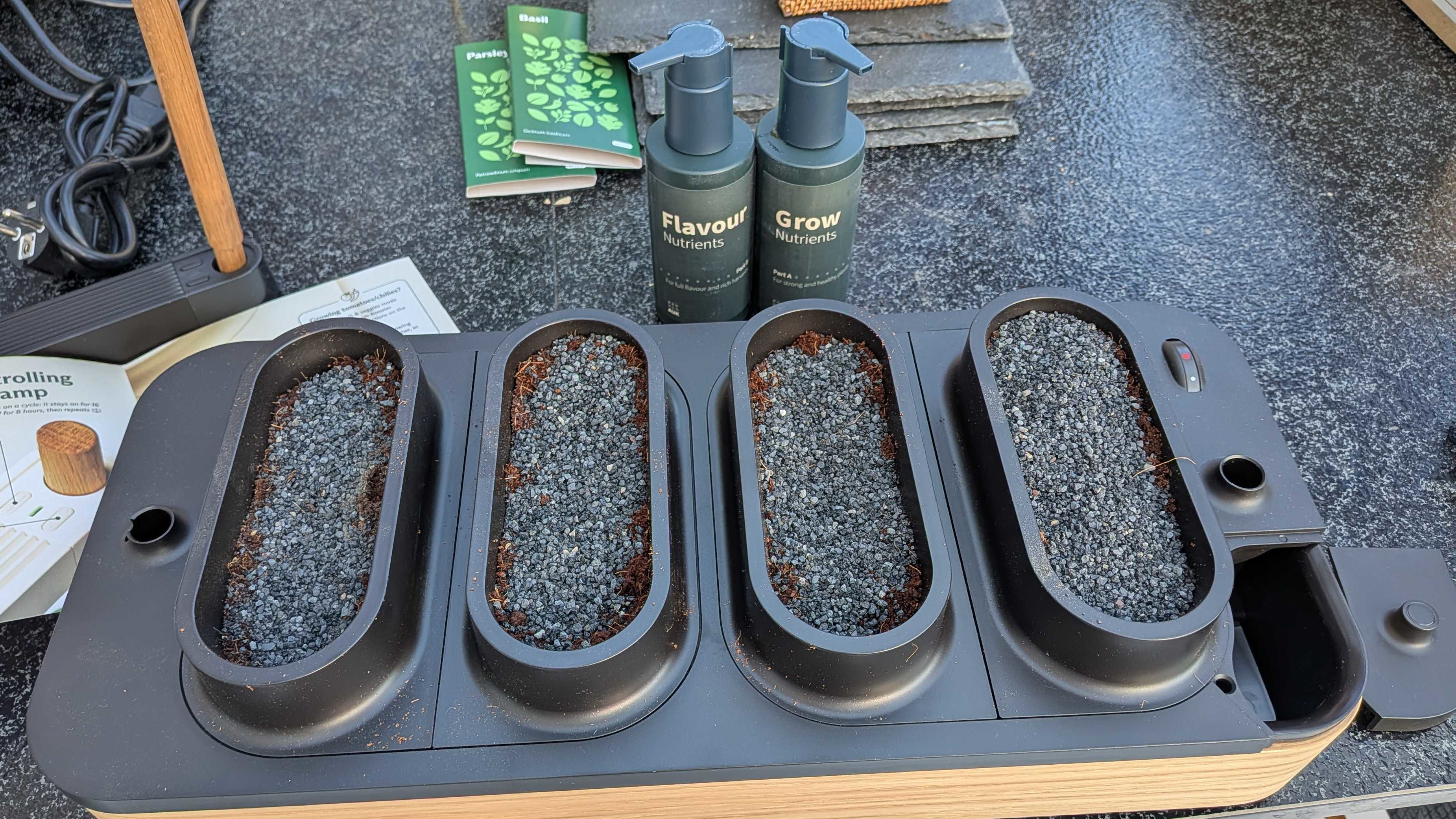 Herbs sowing in the Auk Mini 2 grow box