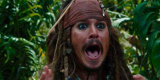 Pirates of the Caribbean Jack Sparrow screaming in the jungle