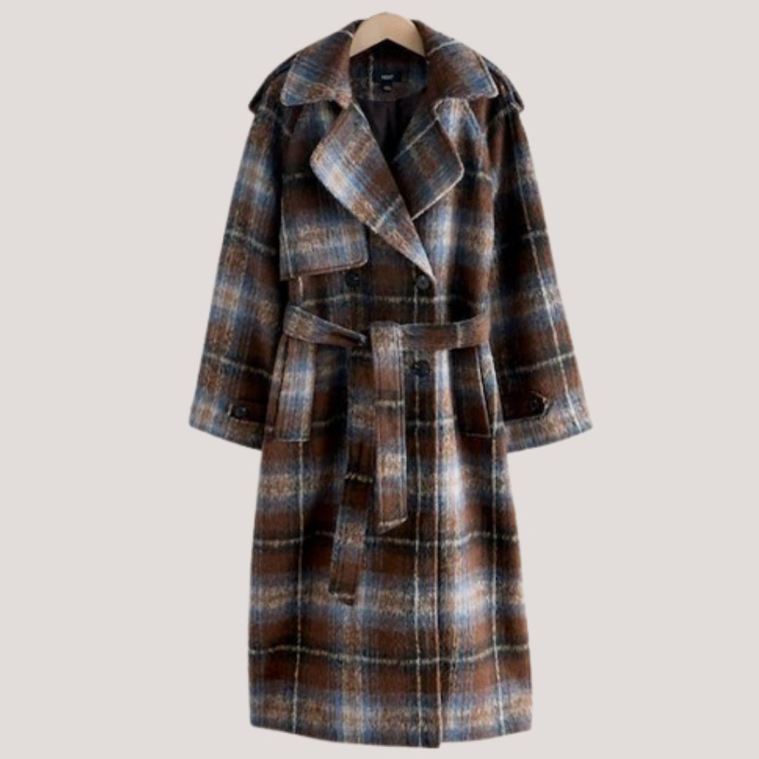 Next Chocolate Brown Checked Coat