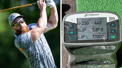 An image of Martin Borgmeier and his Foresight Sports GCQuad launch monitor