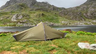 Robens Starlight 1 pitched at the foot of mountain