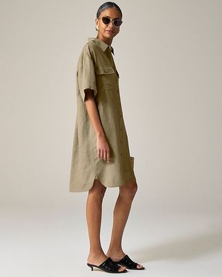 Utility Shirtdress in Linen