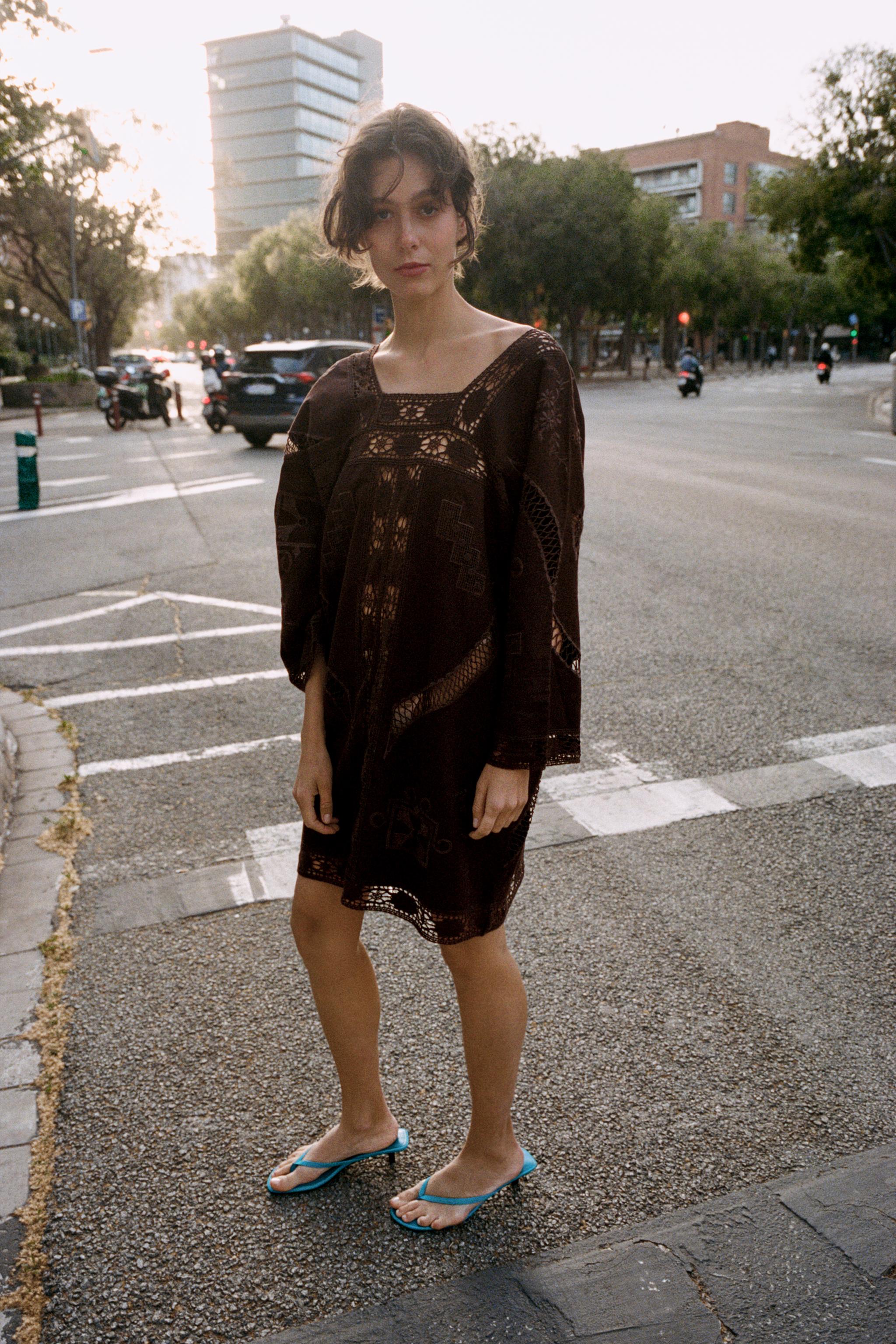 Broderie Anglaise Canvas Dress