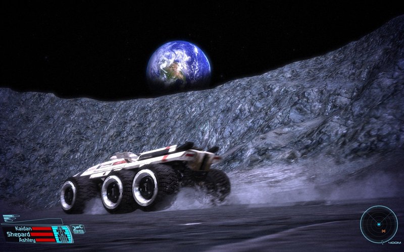 The Earth, as seen from the moon in the original Mass Effect 1