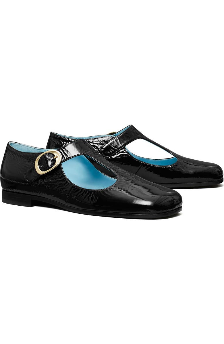 purple t-strap flats