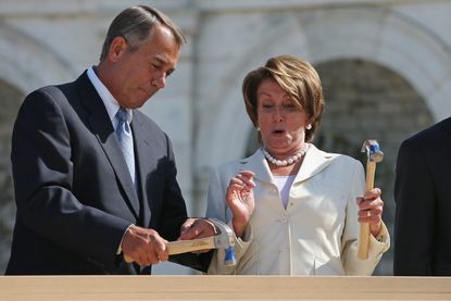 Nancy Pelosi's birthday present from John Boehner is basically a lesson in delayed gratification