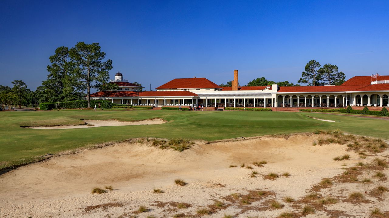 The 18th hole at Pinehurst No.2