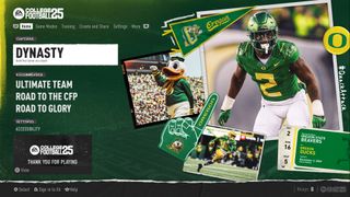 College Football 25 home screen