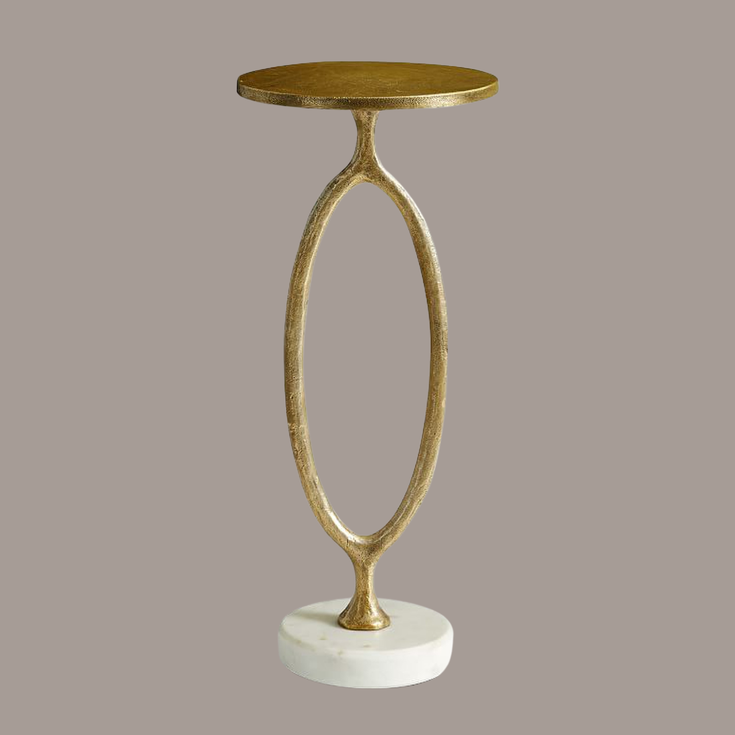 A round brass side table
