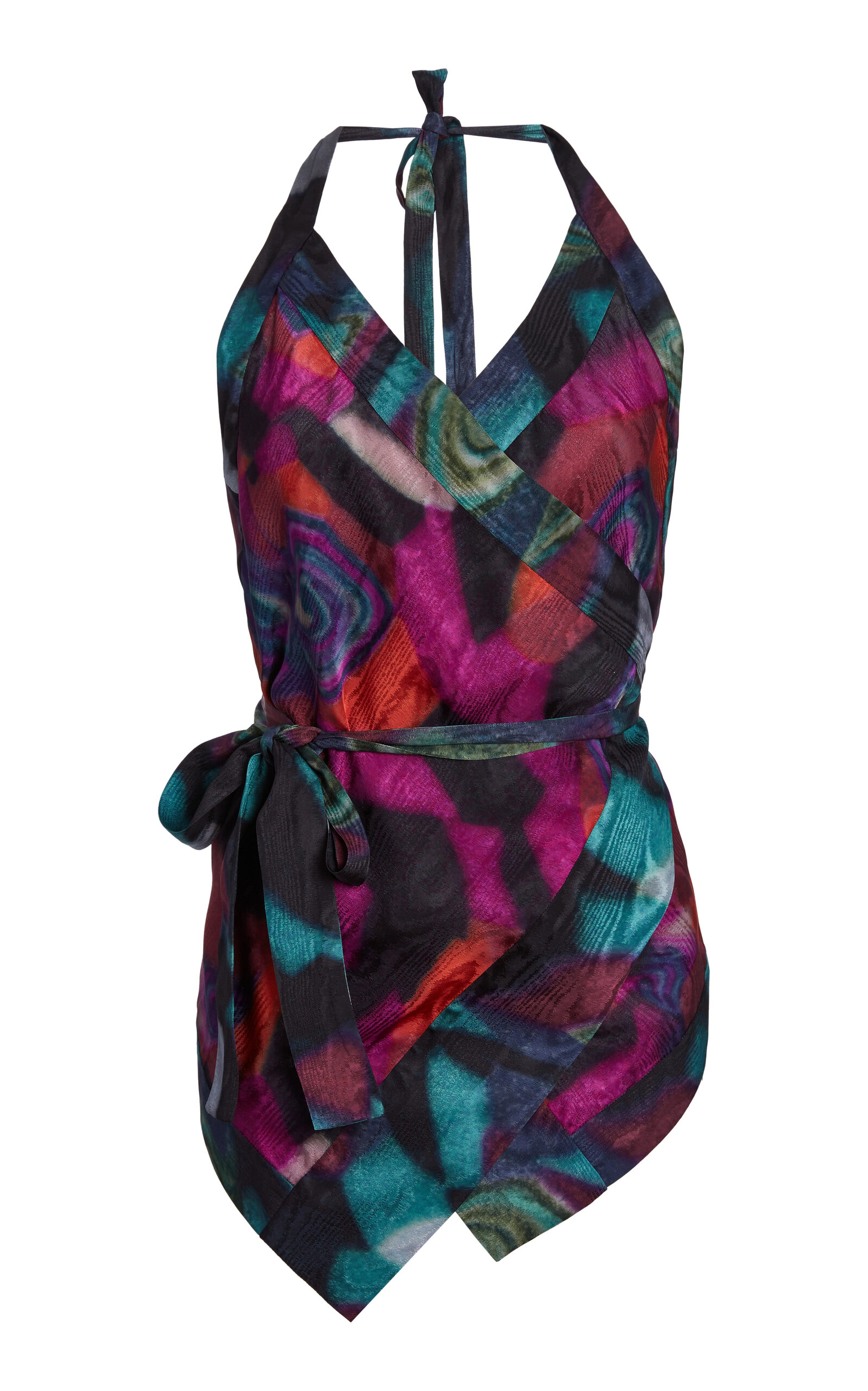 Cussia Printed Moir&amp;eacute; Top