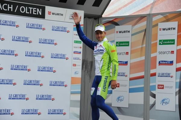 Peter Sagan (Liquigas-Cannondale) on the podium