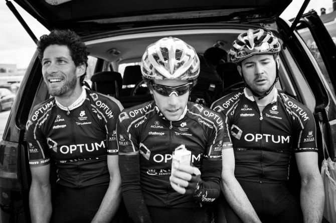 The faces of Alex Candelario, Marsh Cooper, and Ken Hanson say it all after stage 1 at the Vuelta a Castilla y Leon