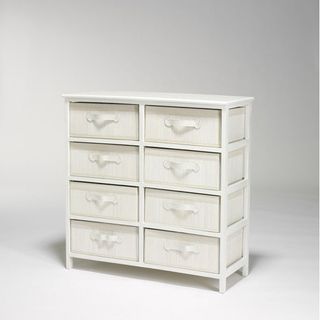 Wayfair White Chest with Eight Braided Drawers