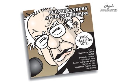Political&nbsp;Cartoon&nbsp;U.S. Bernie Sanders voter protections for parolees