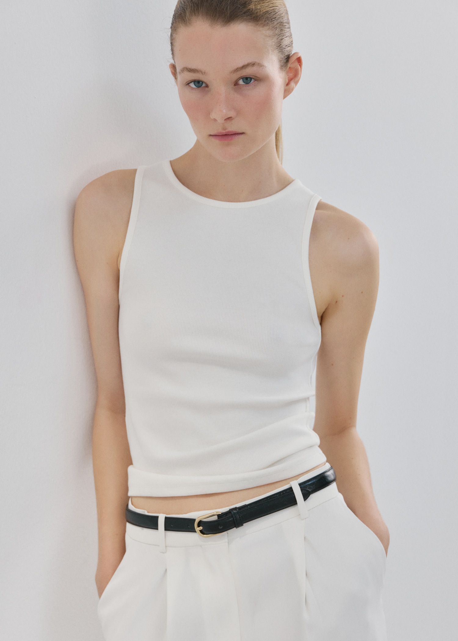 Ribbed Cotton-Blend Top - Women | Mango United Kingdom