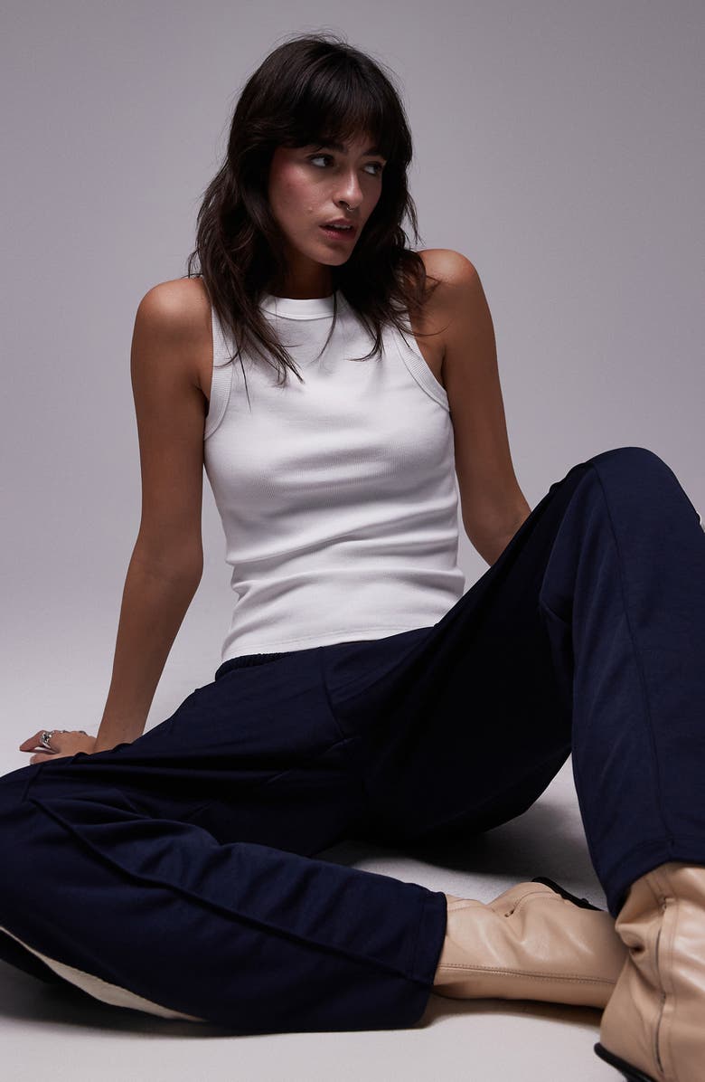 Cutaway Stretch Cotton Rib Tank