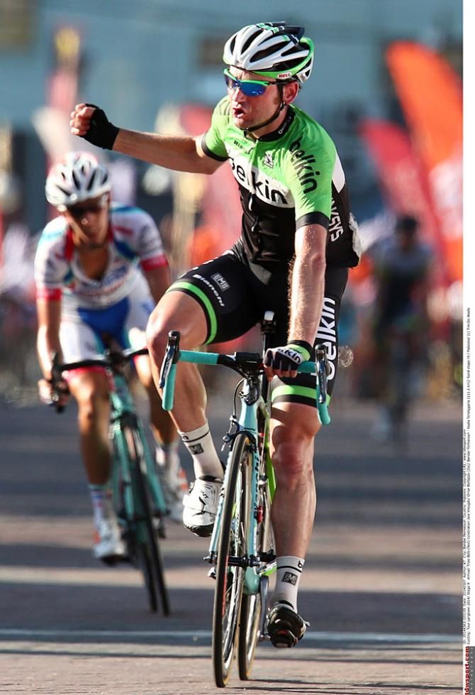 Theo Bos wins the stage