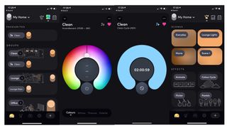 The LIFX app which is used to control the LIFX Clean