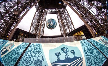 Earth Crisis, at the Eiffel Tower ahead of climate change conference COP21 in Paris