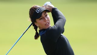 Georgia Hall takes a shot at the AIG Women's Open