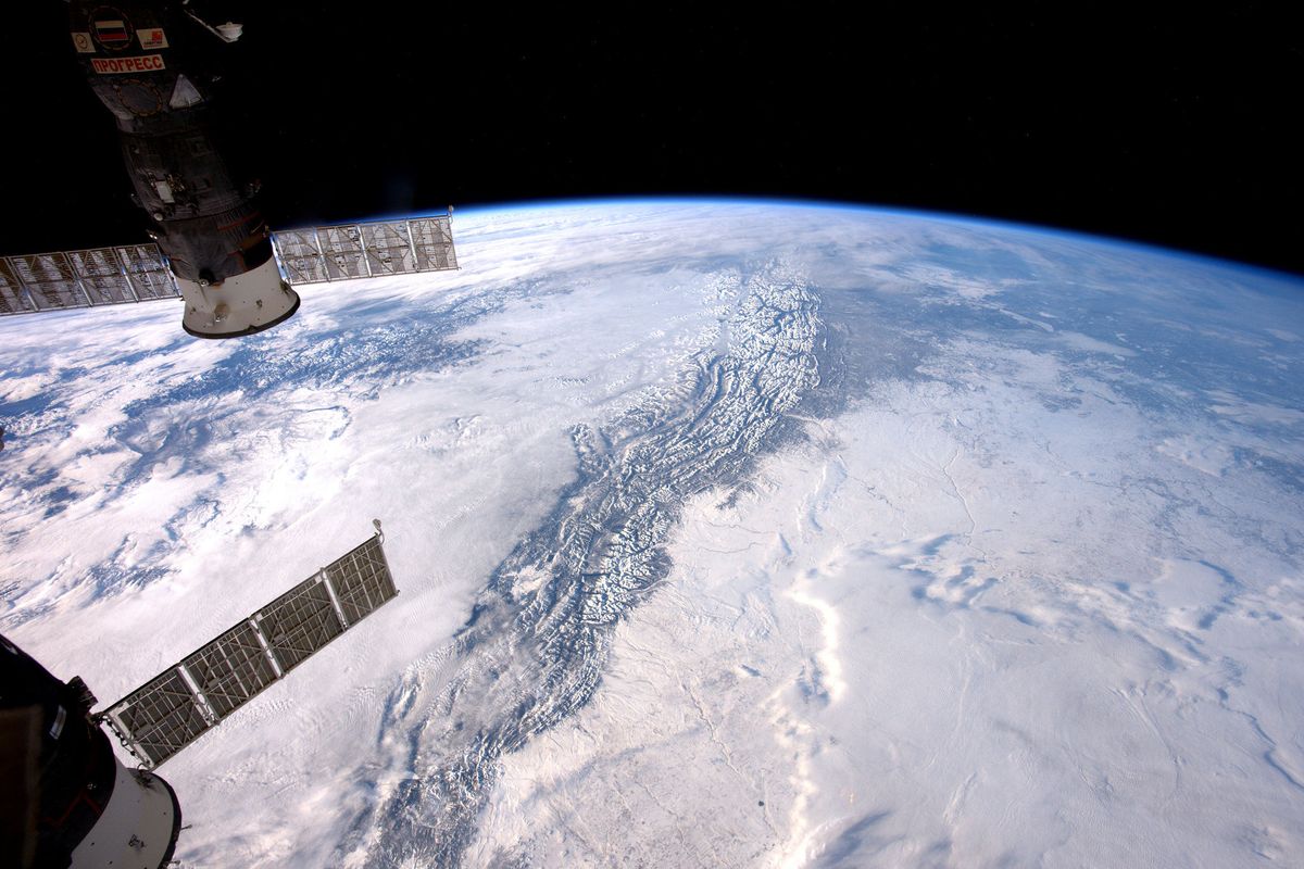 European Space Agency astronaut Thomas Pesquet captured this photo of the Rocky Mountains from the International Space Station on Dec. 25, 2016.