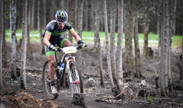 Kevin Evans flies through the Hilton forests
