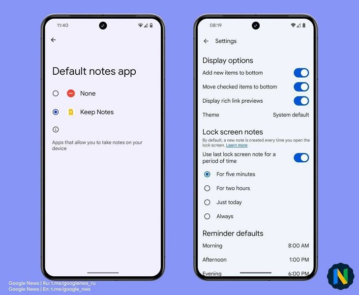 Google Keep will soon let users set it as their "default" note app.