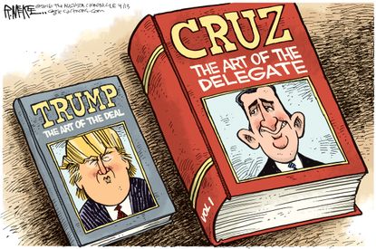 Political Cartoon U.S. Trump Cruz