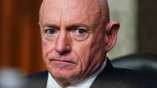 Senator Mark Kelly, a Democrat from Arizona, during a Senate Armed Services Committee confirmation hearing in Washington, DC, US, on Thursday, Jan. 15, 2026. The top Democrat on the Senate Armed Services Committee pushed President Donald Trump's nominee to lead US Southern Command for clarity on how he would handle the risks and potential fallout following the US attack on Venezuela that ousted Nicolas Maduro. Photographer: Aaron Schwartz/Bloomberg via Getty Images