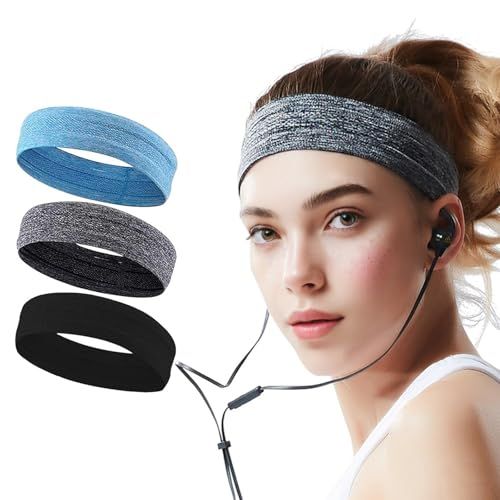 3 Pack Sweat Bands Headbands 